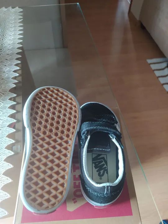 Tênis Vans old Skool,  Infantil Preto com Velcro - Tam 20 - Foto 3