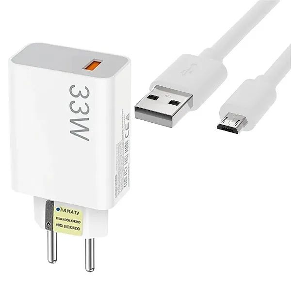 Carregador Turbo 33W USB + Cabo Micro USB V8 - Lehmox  - Foto 3