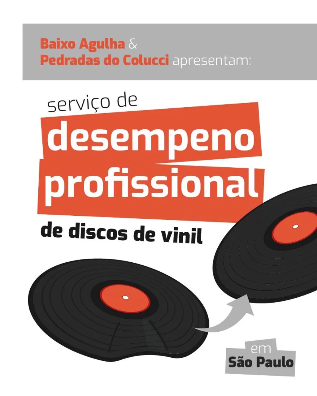Serviço de desempeno profissional de discos de vinil!