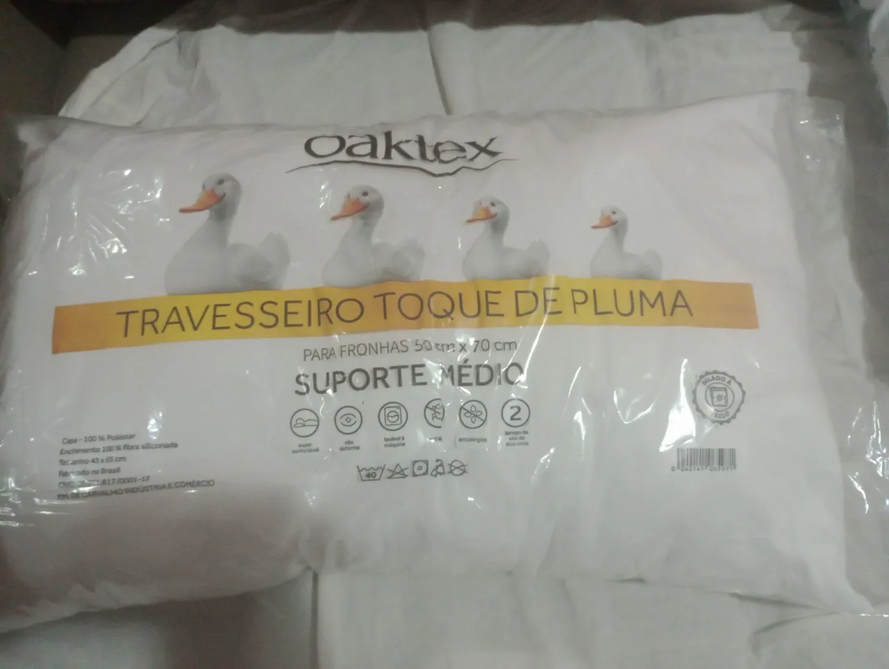Travesseiro Toque de pluma oaktex