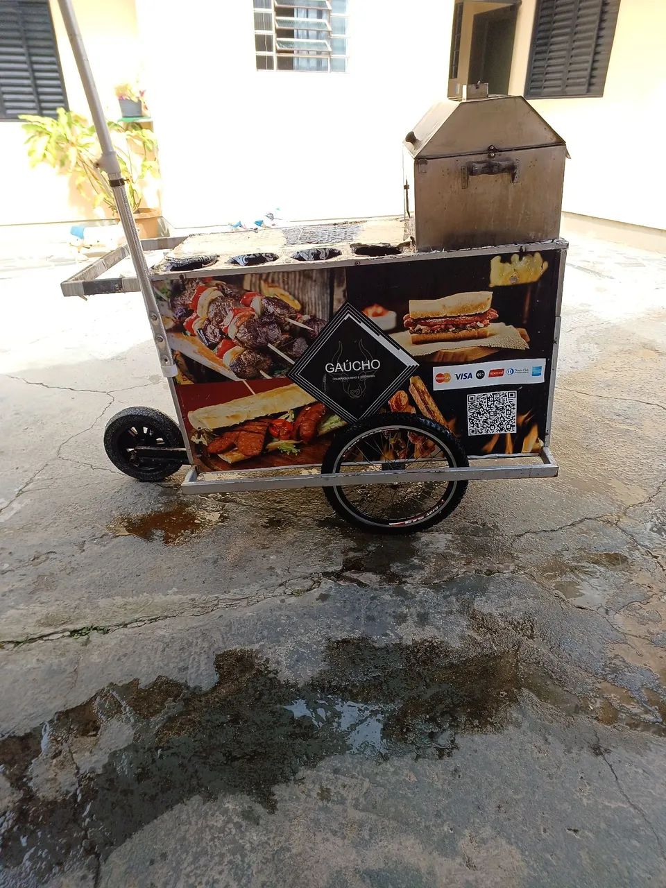Carrinho de lanches completo para Espetinhos e Choripan  - Foto 2