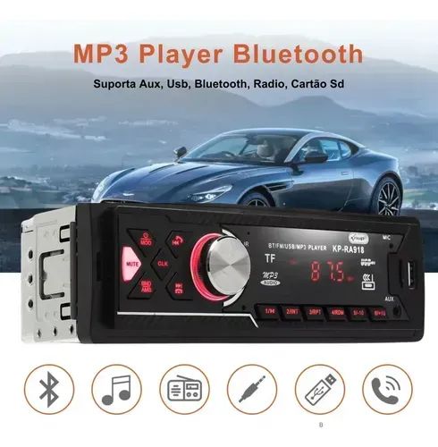 Som Automotivo Bluetooth e Usb - Entrega Das 9 Até 22hrs - Foto 3