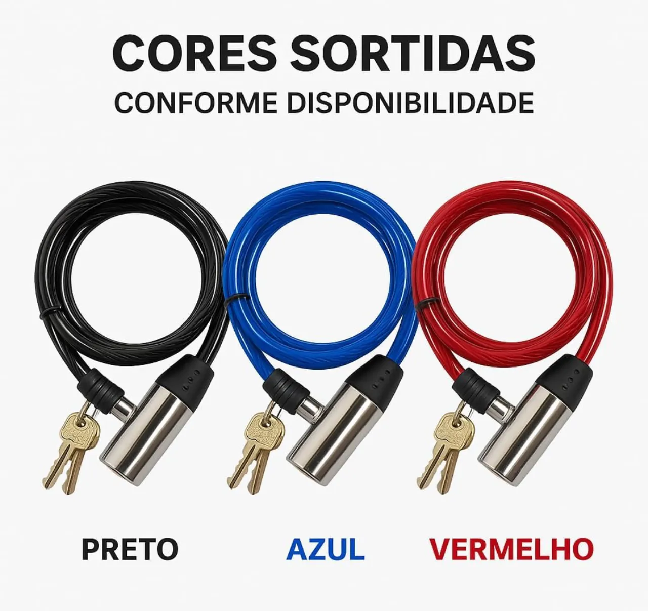 Cadeado para Bicicleta Cores Sortidas