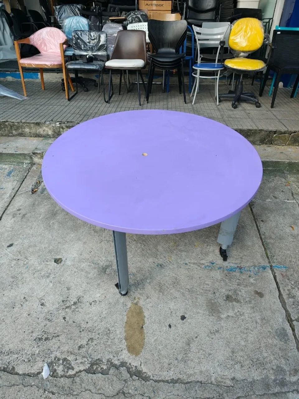 Mesa redonda Lilás - Foto 3