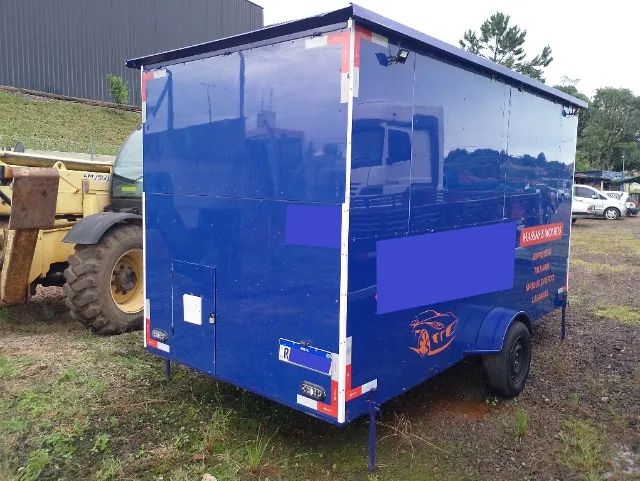 Trailer lanchonete reboque 4x2 azul documentado com equipamentos 2023 - Foto 2