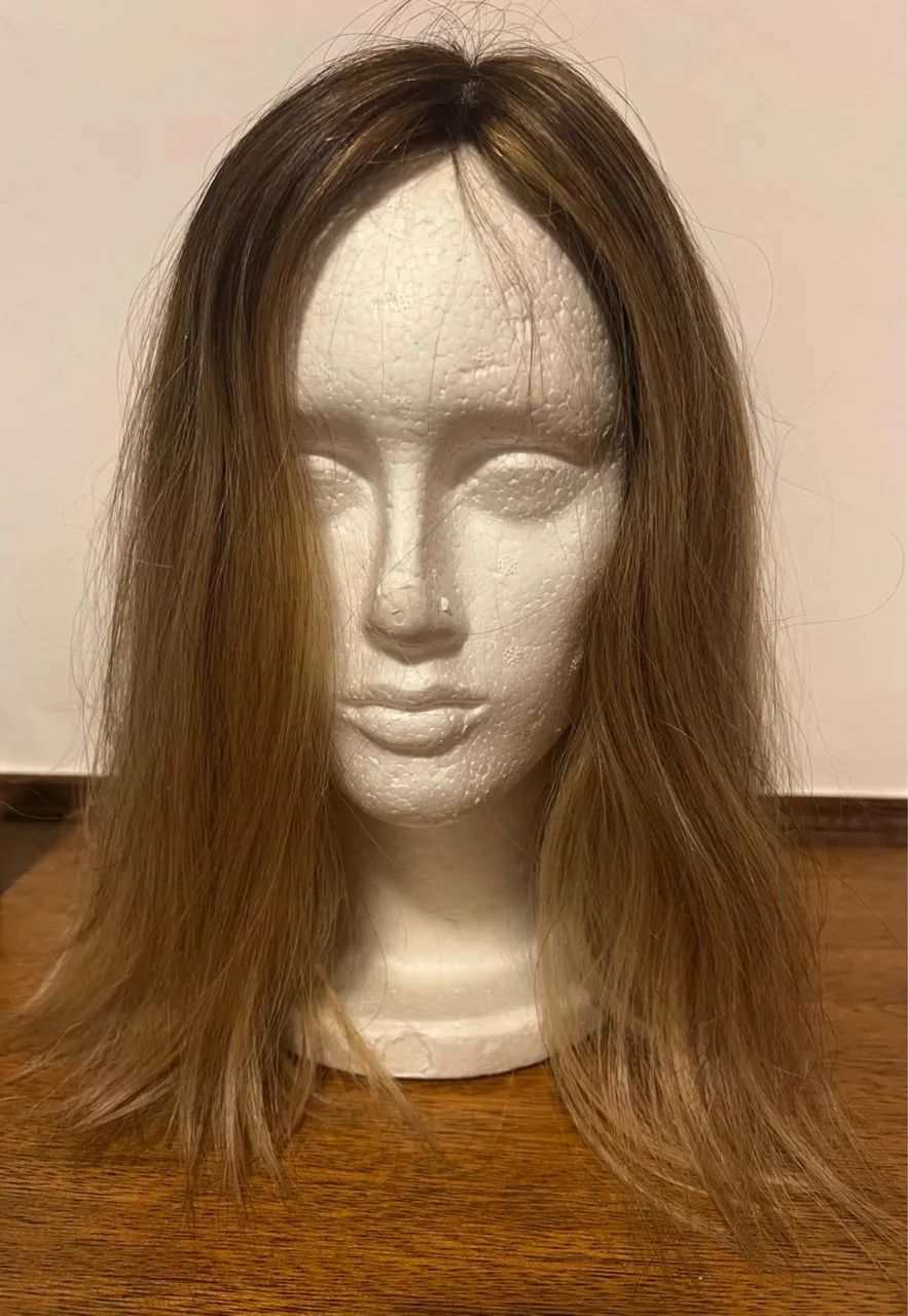 Peruca longa loira cabelo natural - Foto 4