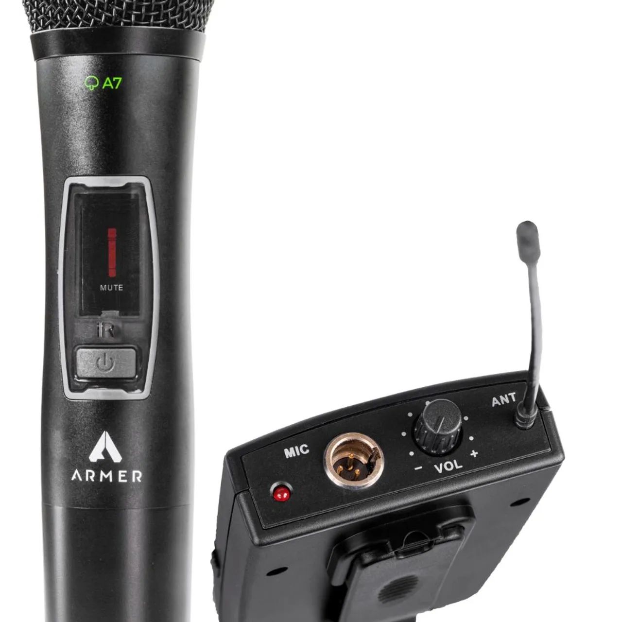 Microfone sem Fio Profissional Duplo Bastão + Headset Armer AX802MH - Foto 5