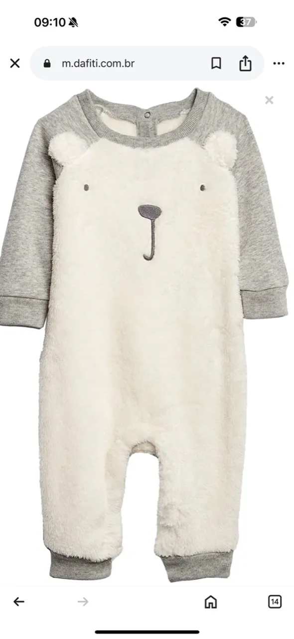Macacão de Bebê Urso Fofinho