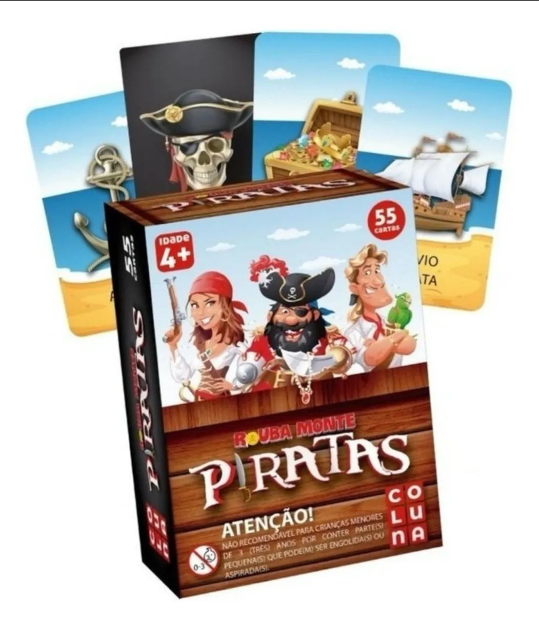 Jogo Diverso Rouba Montes Piratas 55 Cartas - Coluna - Foto 3