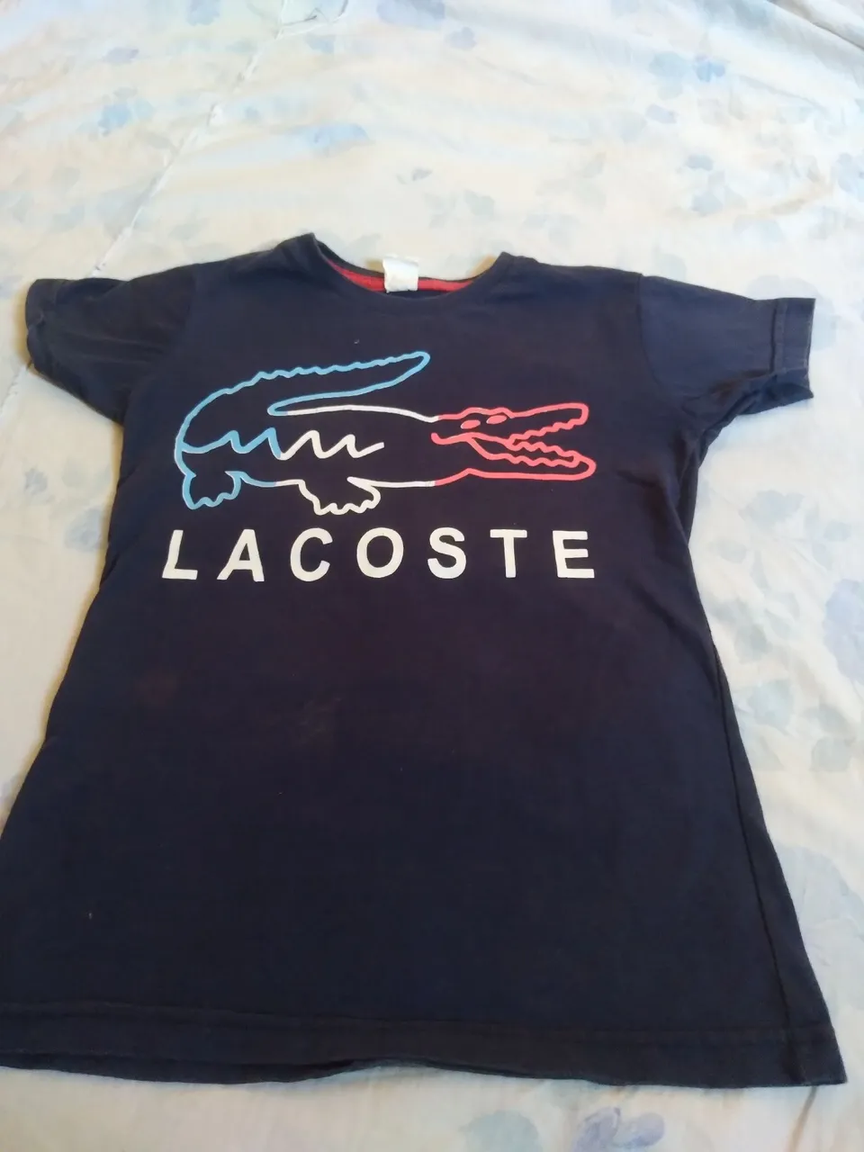 Camiseta Lacoste Azul Marinho com Crocodilo