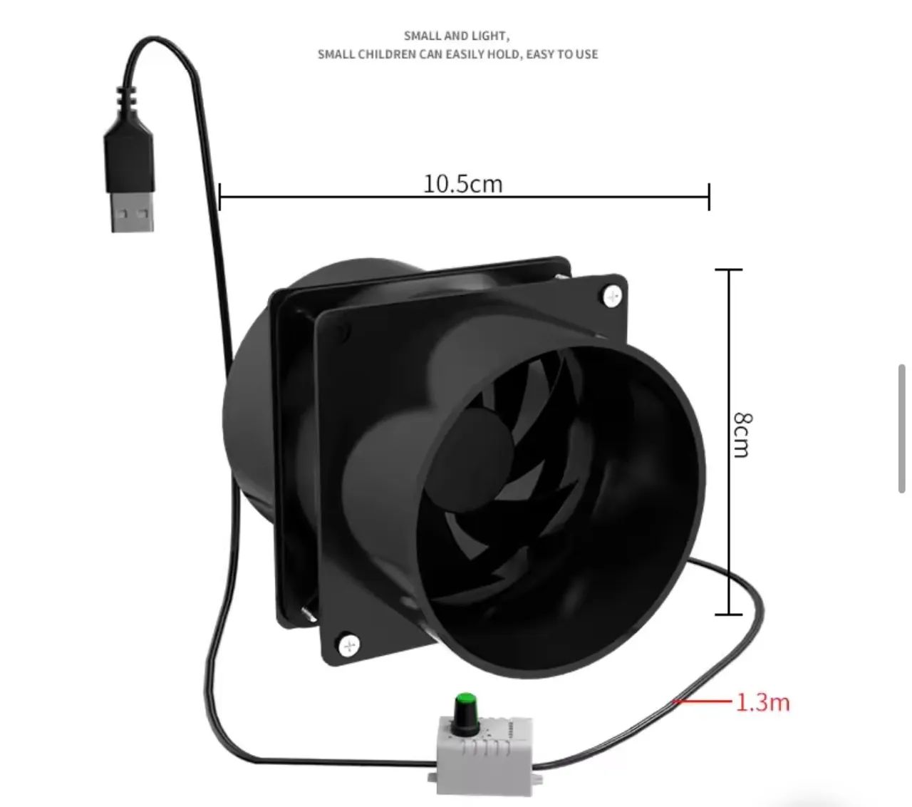 Exaustor 80mm Usb Com Dimmer 5 Velocidades Cultivo Indoor Coifa 15w grow  - Foto 4