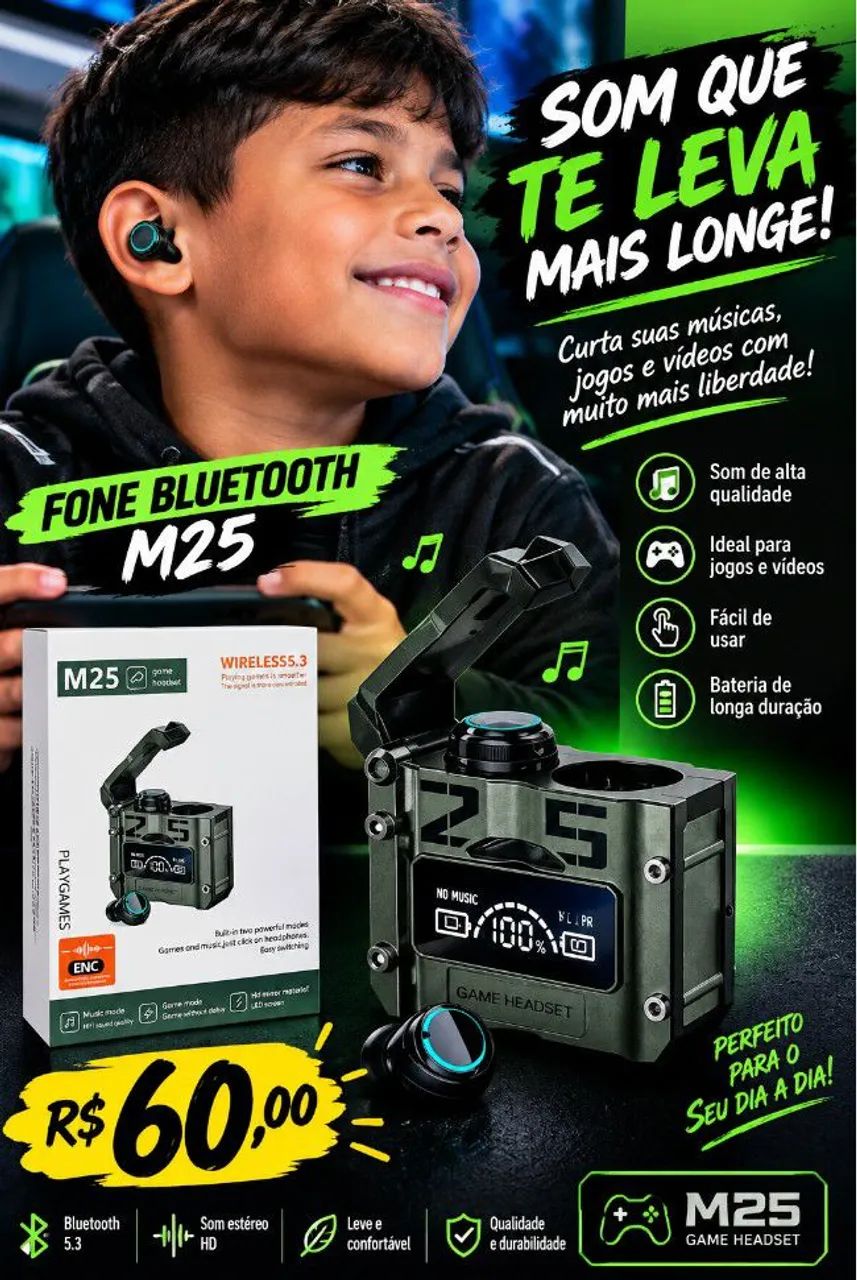 Fone bluetooth 