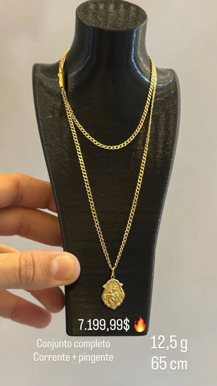 Corrente grumet ouro 18 k