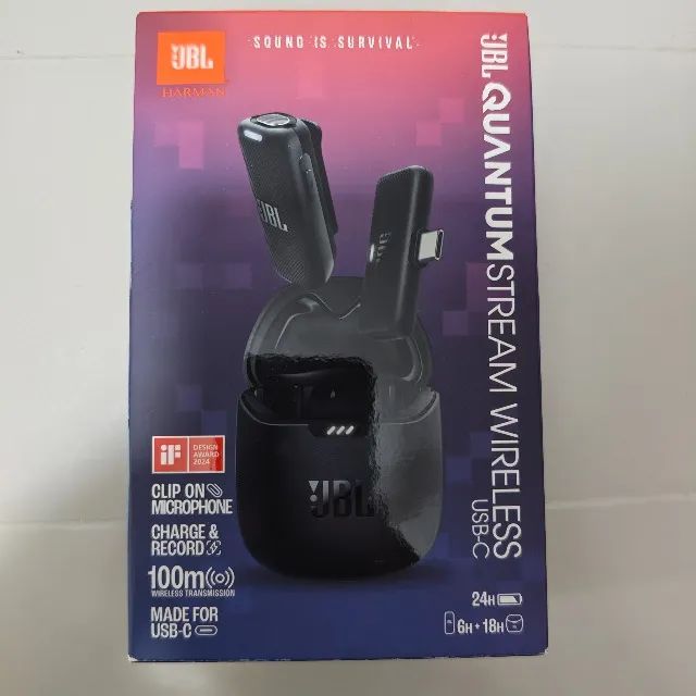 Microfone Jbl Quantum Stream Wireless Conexão Usb-c Preto