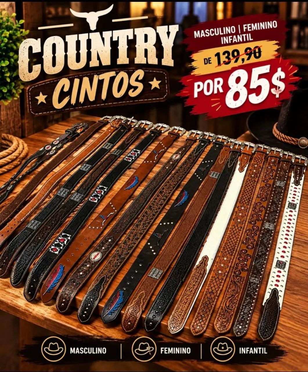 Cintos fivelas capinhas de celular 