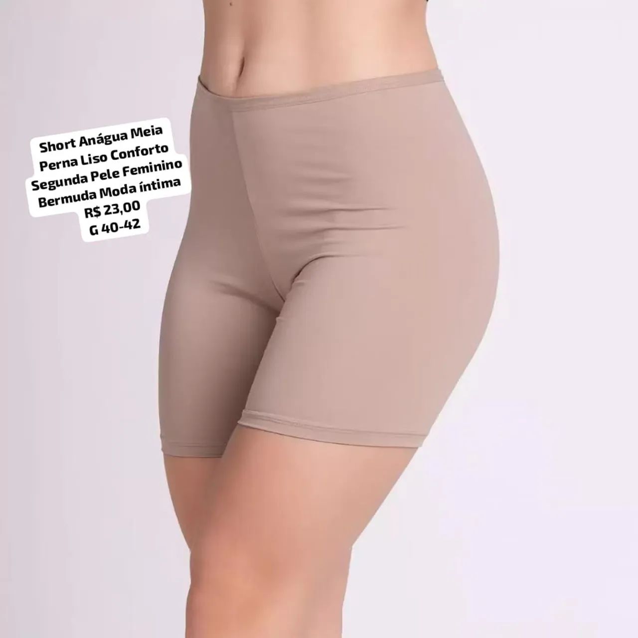 short feminino segunda pele 