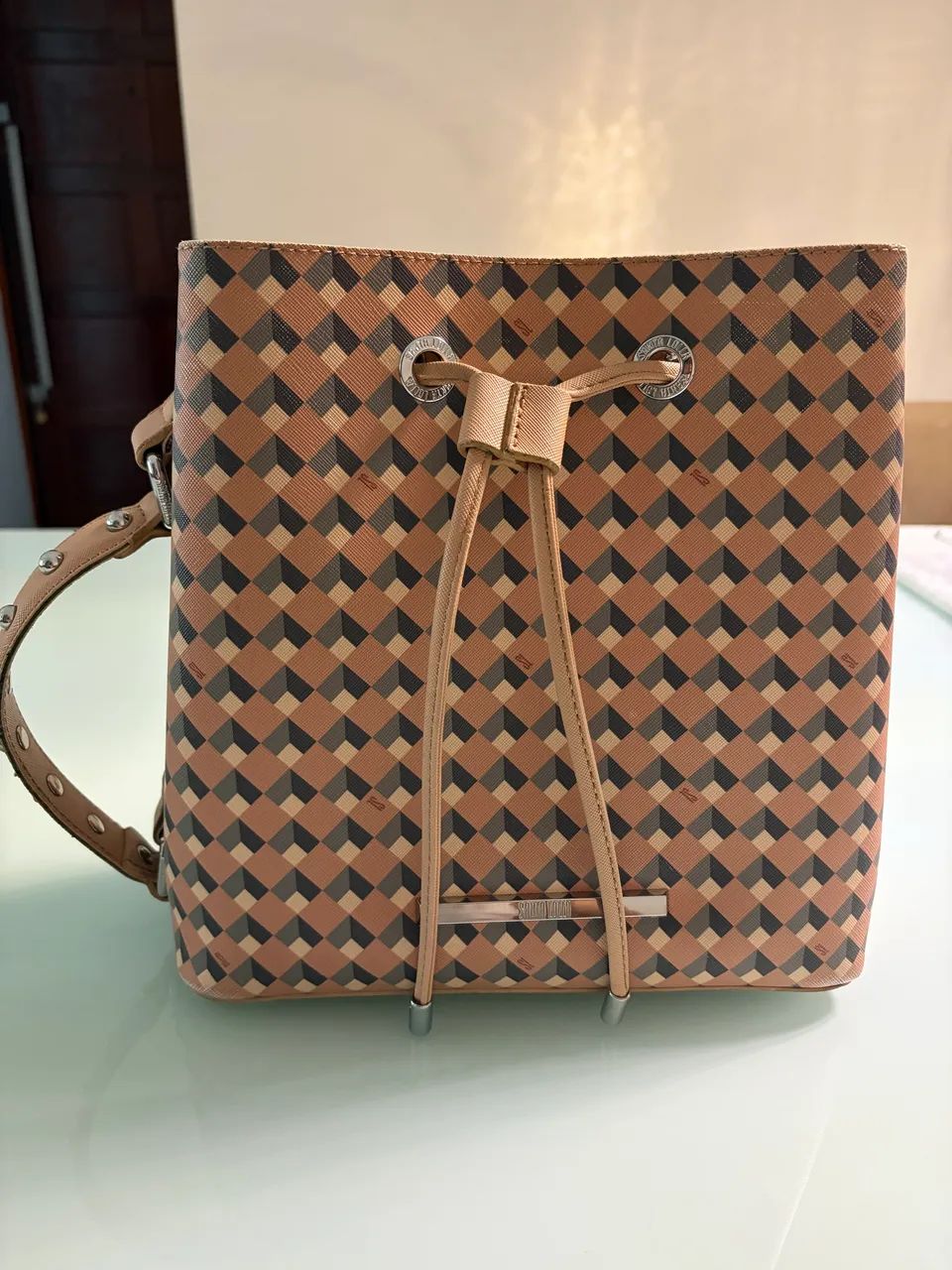 Bolsa Santa lolla - quadriculada rosa