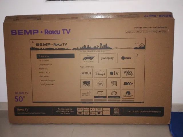 Smart TV 50" Semp Roku (Série S42R) - Nova