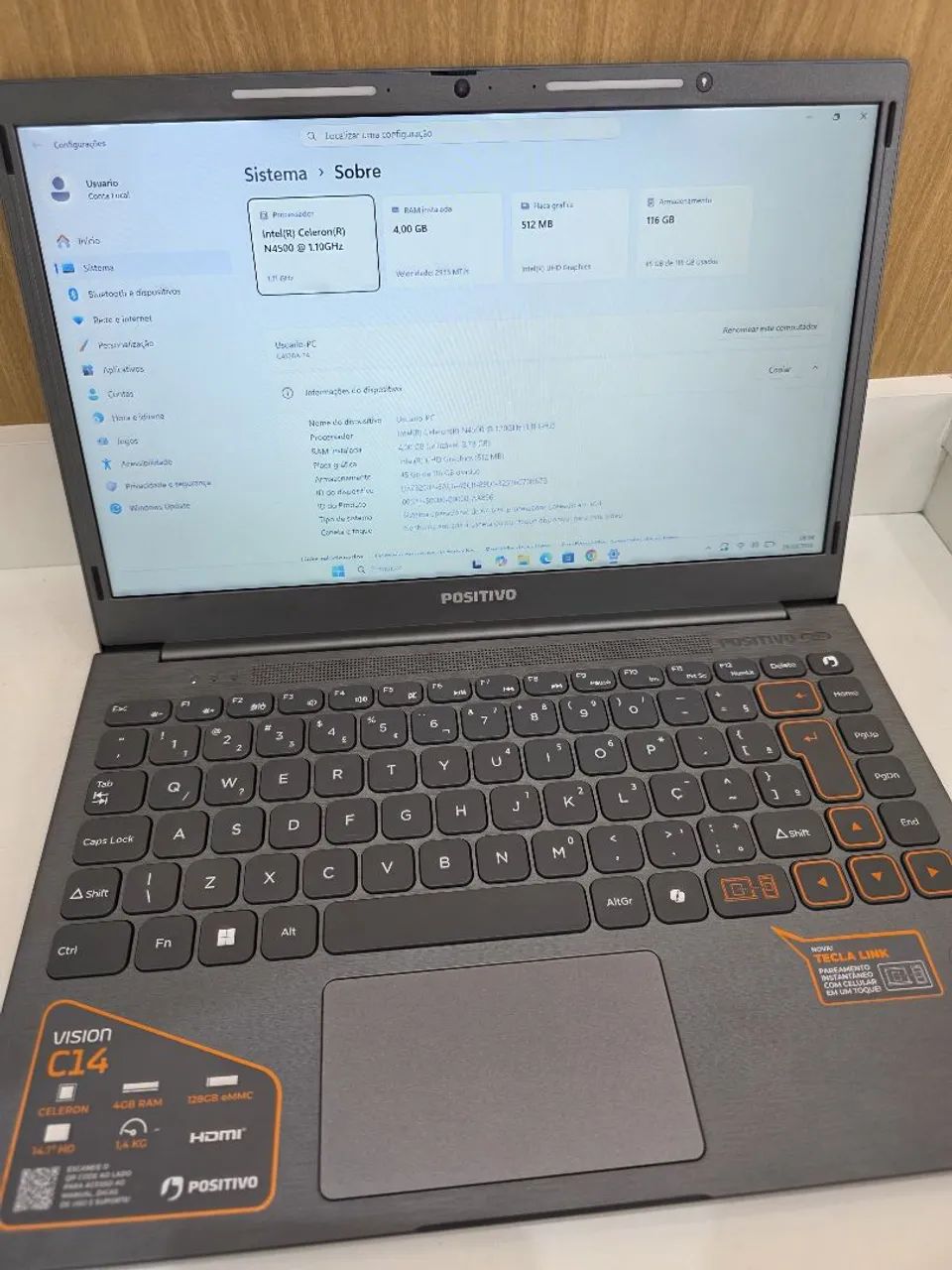 Notebook Positivo Vision C14 - Muito bem conservado!<br>