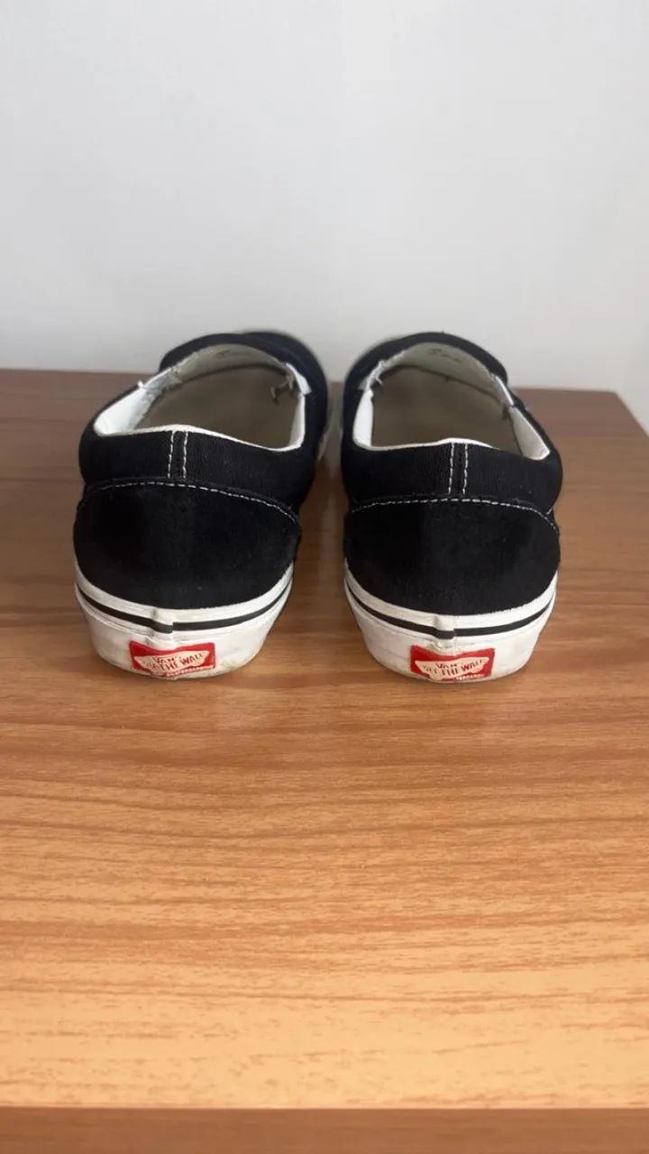 Tênis Vans Skate Slip-On Black White - Foto 2