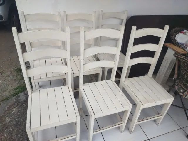 Mesa de Madeira Ajustável Com 6 Cadeiras Ideal para Granjas, Chácaras... - Foto 3