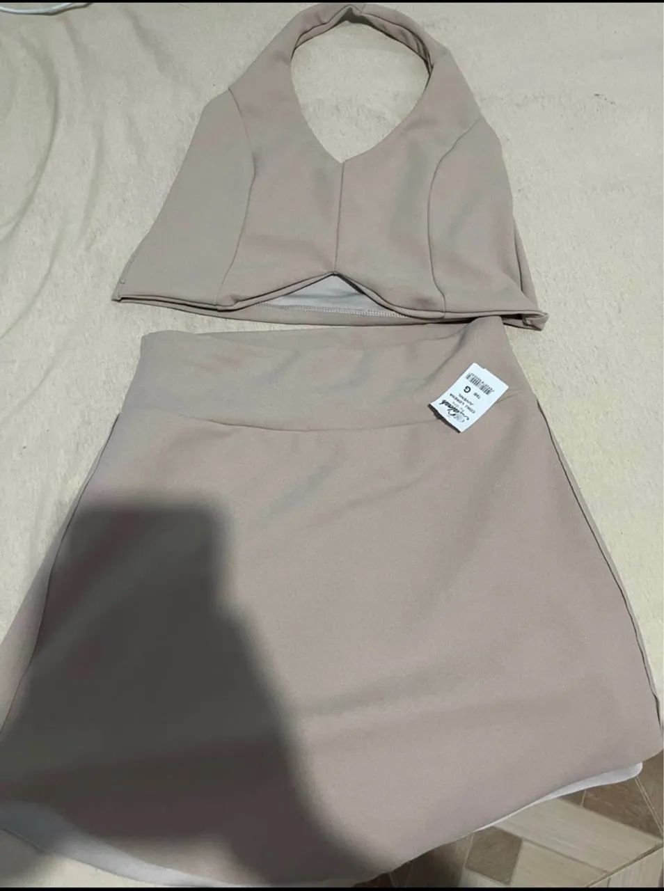 Conjunto bege tamanho único 