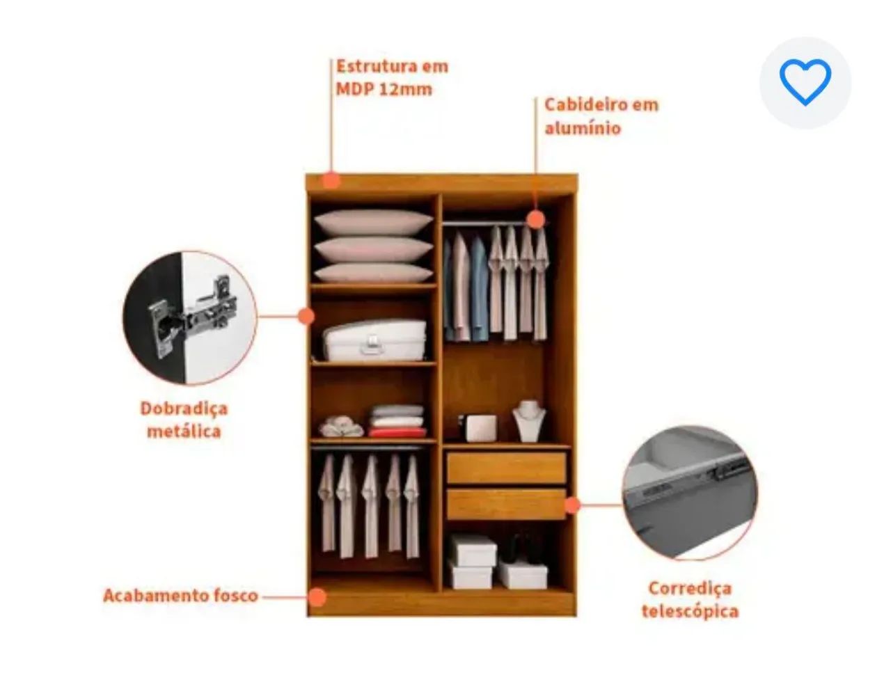 Guarda roupa -4 portas  - Foto 3