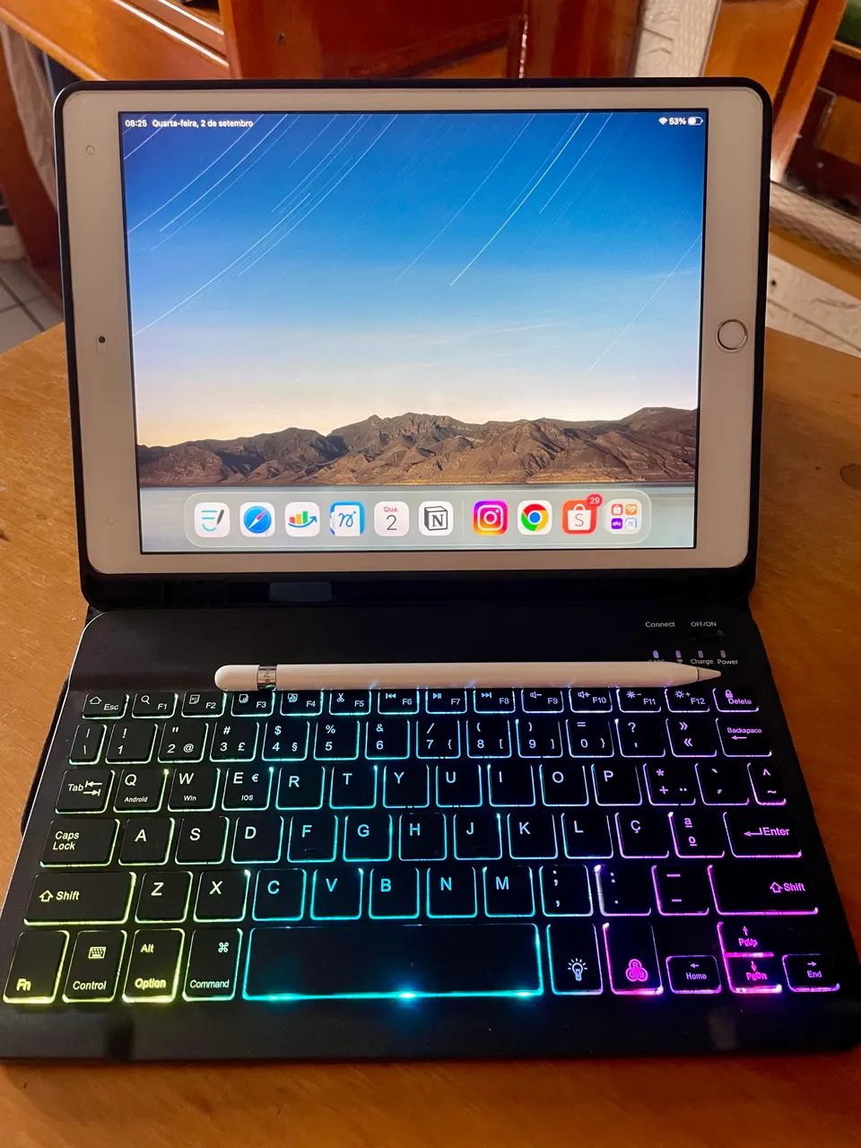 IPAD 8ª GERAÇÃO + TECLADO + CANETA APPLE - Foto 3