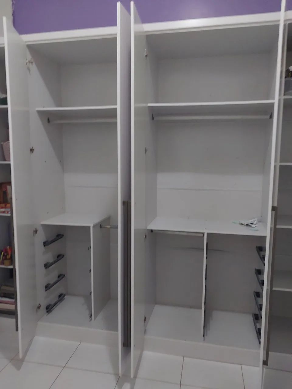 Guarda-roupa Branco MDF Espaçoso - Foto 4