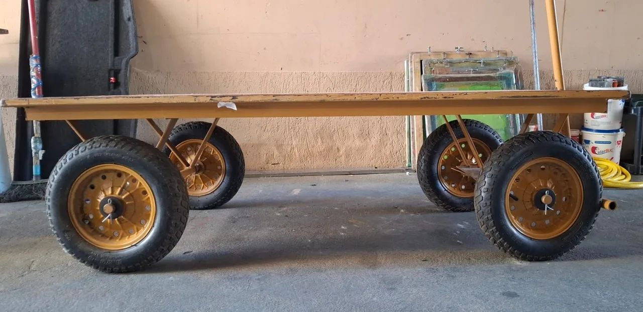 Carrinho Plataforma 150 X 80, com rodas pneumática.  - Foto 2