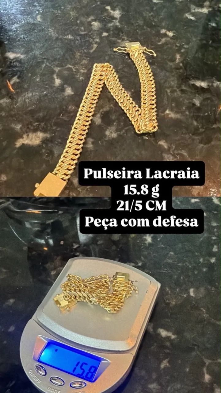 Pulseira de ouro lacraia