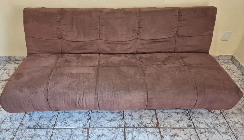 Sofá-Cama Casal Retrô Marrom - Foto 2