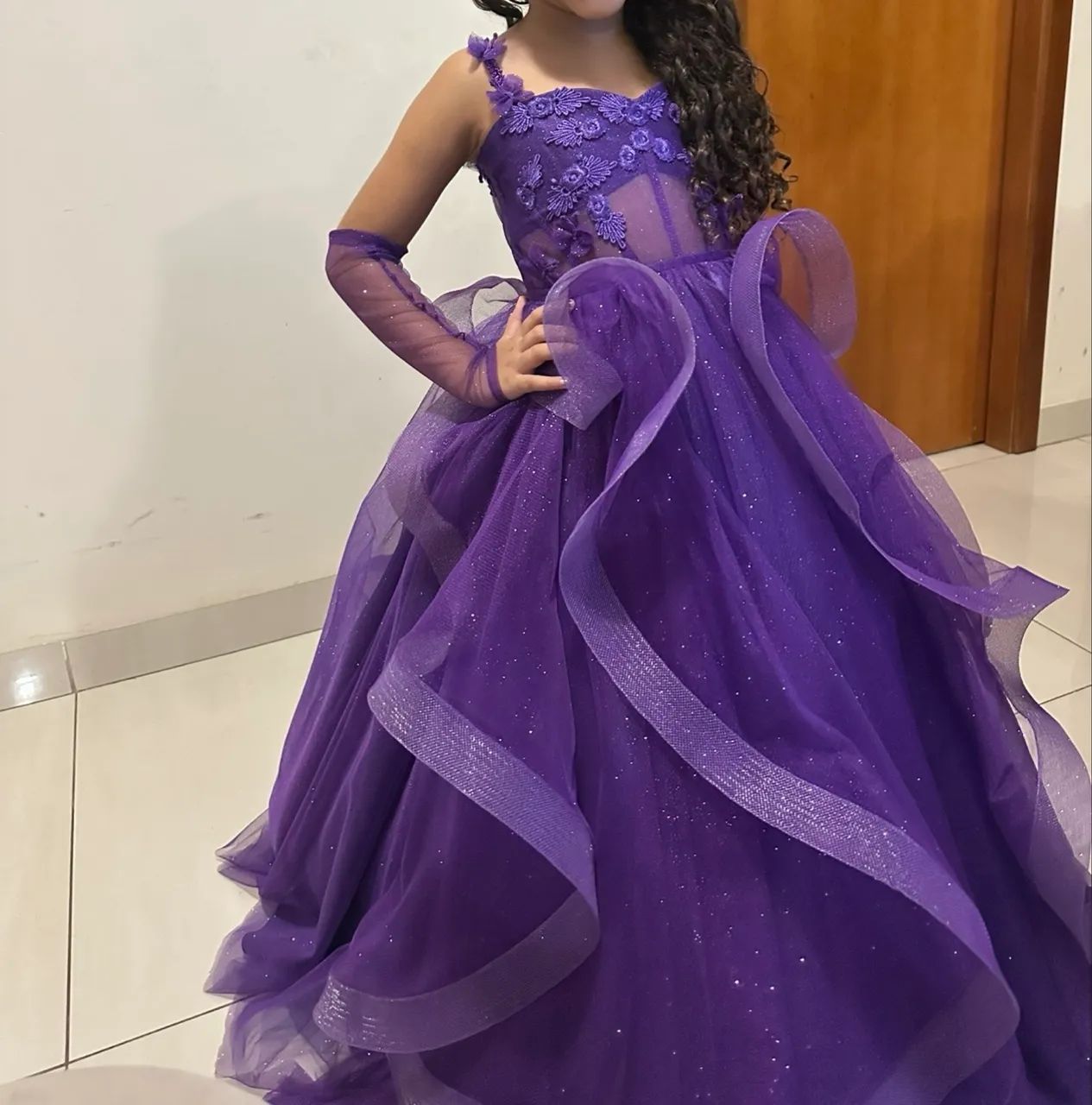 Vestido de Baile esporte fino para festa 6 anos