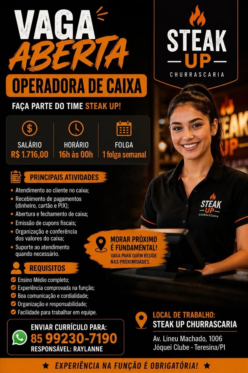 VAGA DE OPERADOR DE CAIXA - Foto 2
