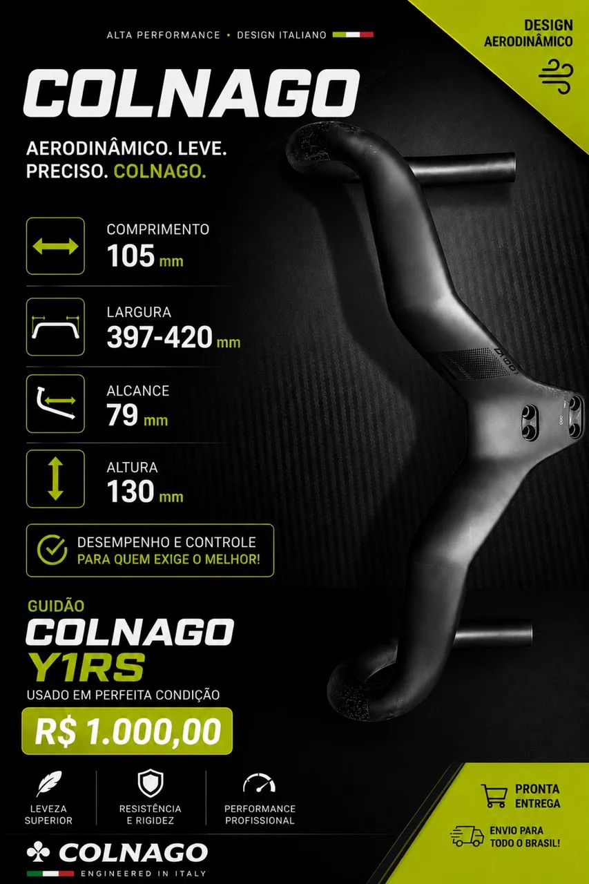 Guidão cockpit integrado Colnago CC.Y1 - 
