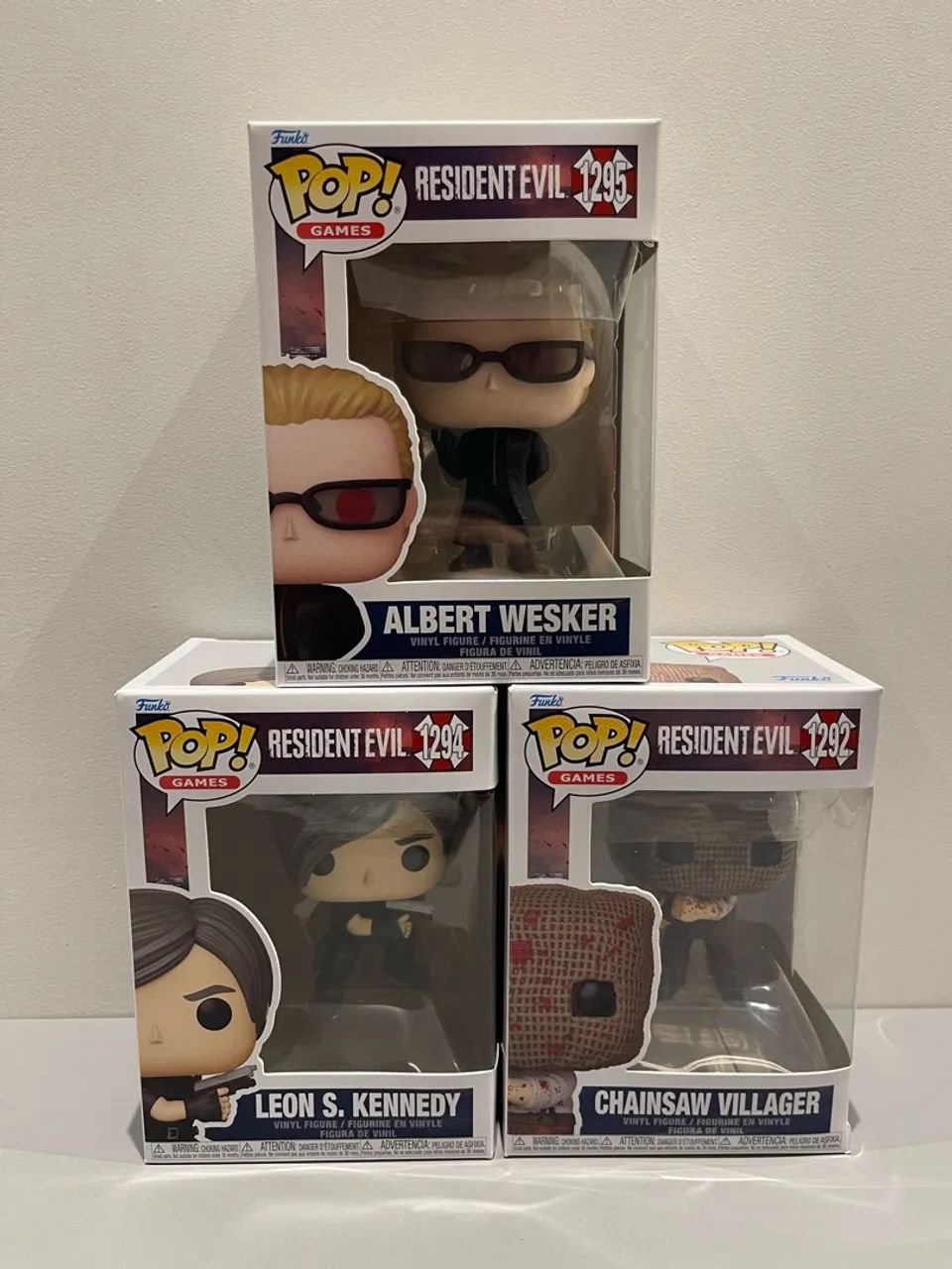 Funko Pop! Wesker / Leon / Chainsaw / Dexter
