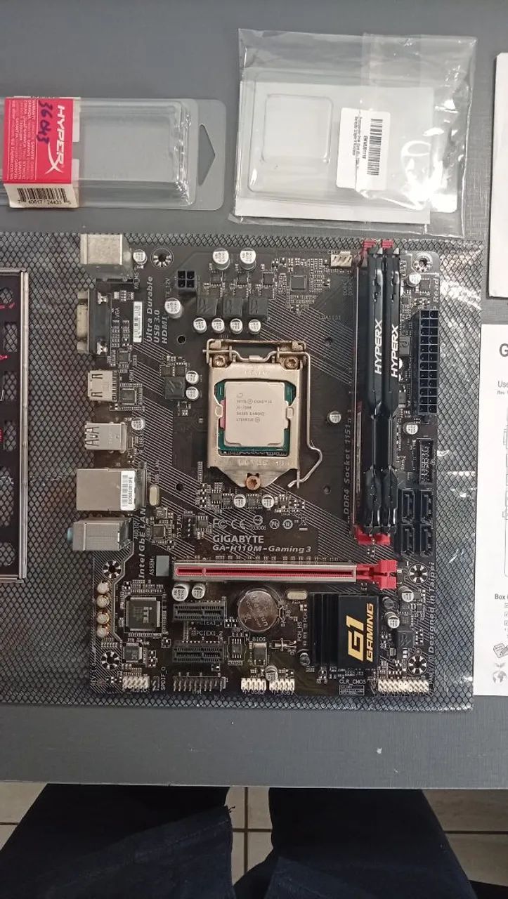 Kit Core i5 7500 + Placa Mãe H110 Gaming 