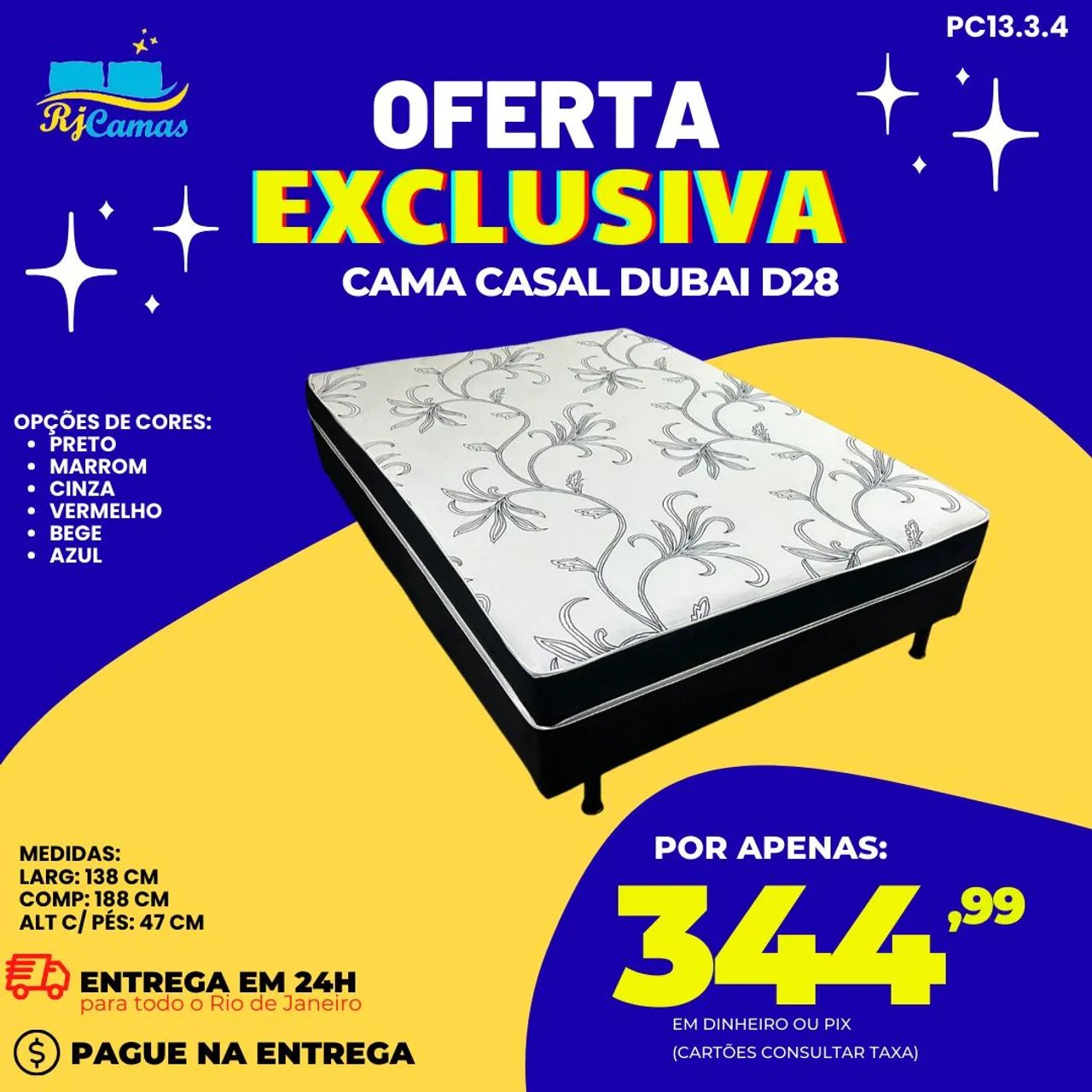 Cama box casal Dubai D28 / pague na entrega / entregamos em 24h
