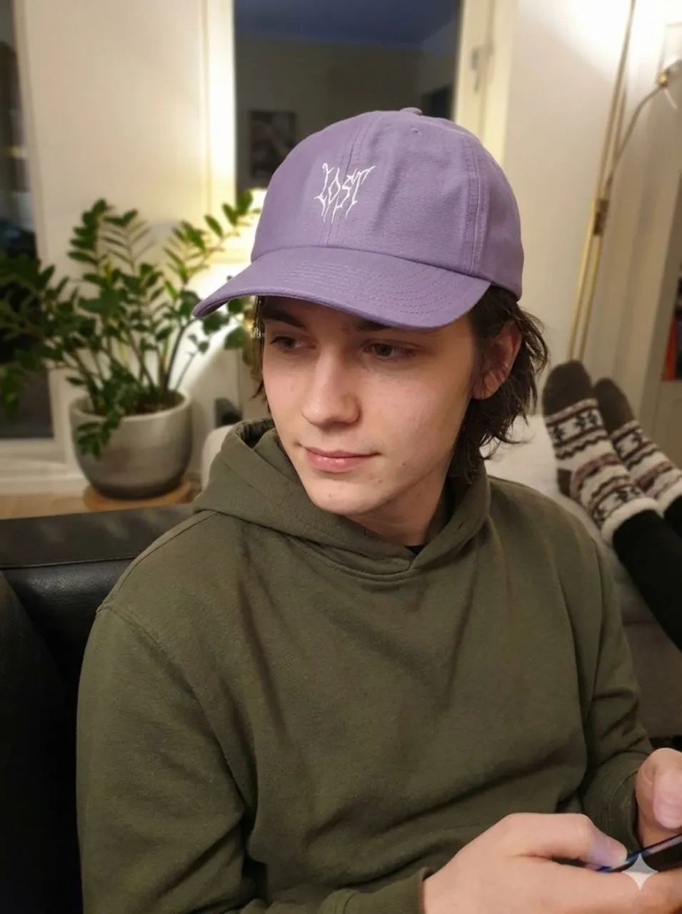  Boné dad cap da Lost Enterprises na cor lilás, 