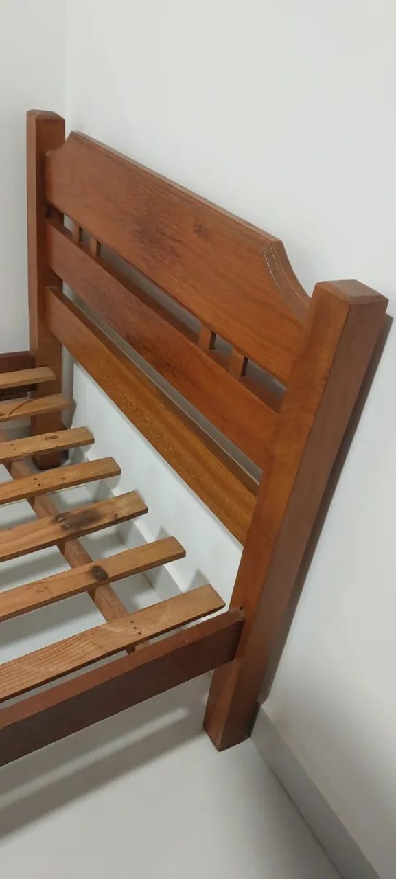 Cama solteiro em madeira - Foto 2