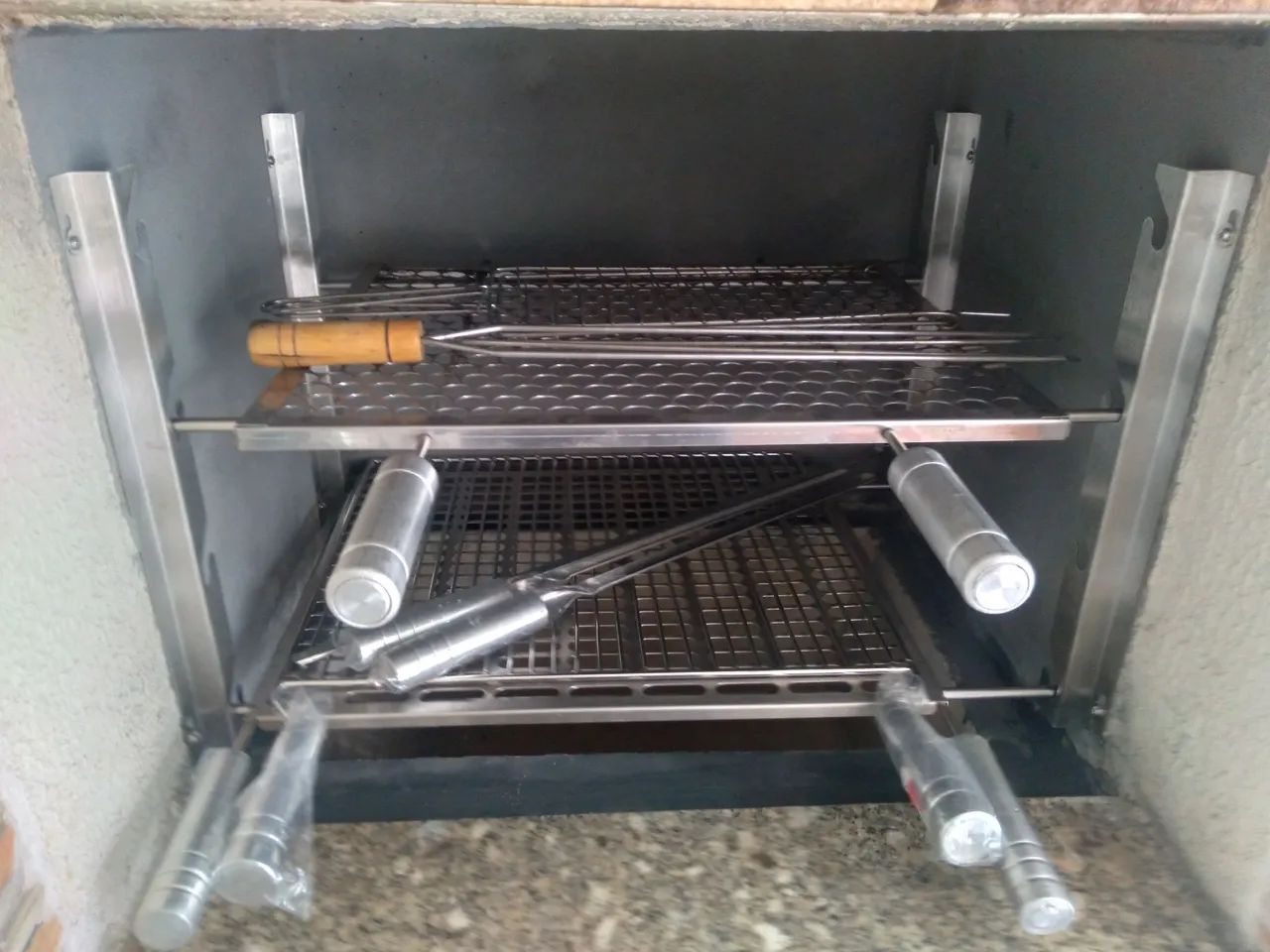 Grelha para churrasco moeda ou oval 30x40 - Foto 4