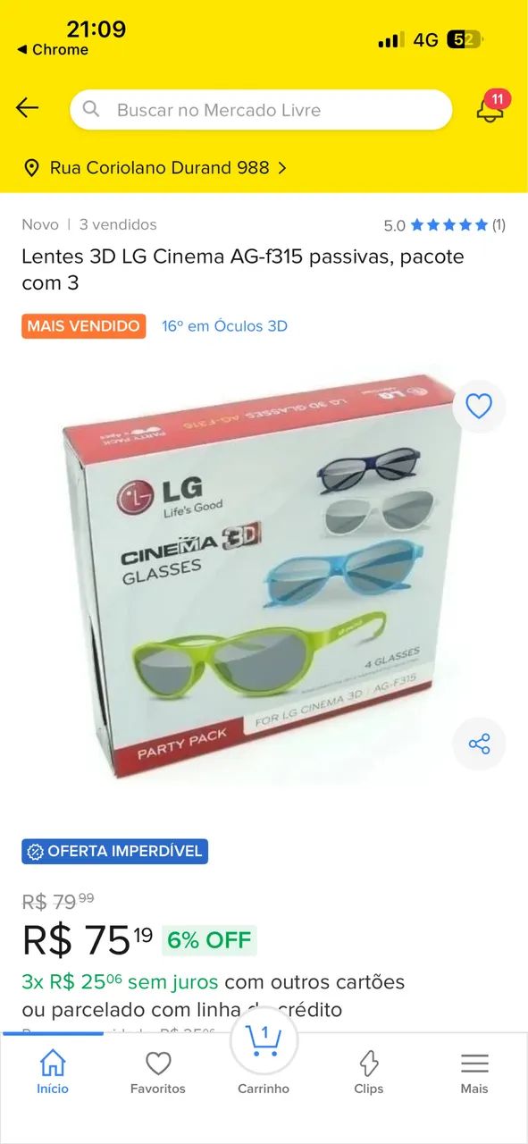Óculos 3d LG 4 unidades novos 80% OFF - Foto 2