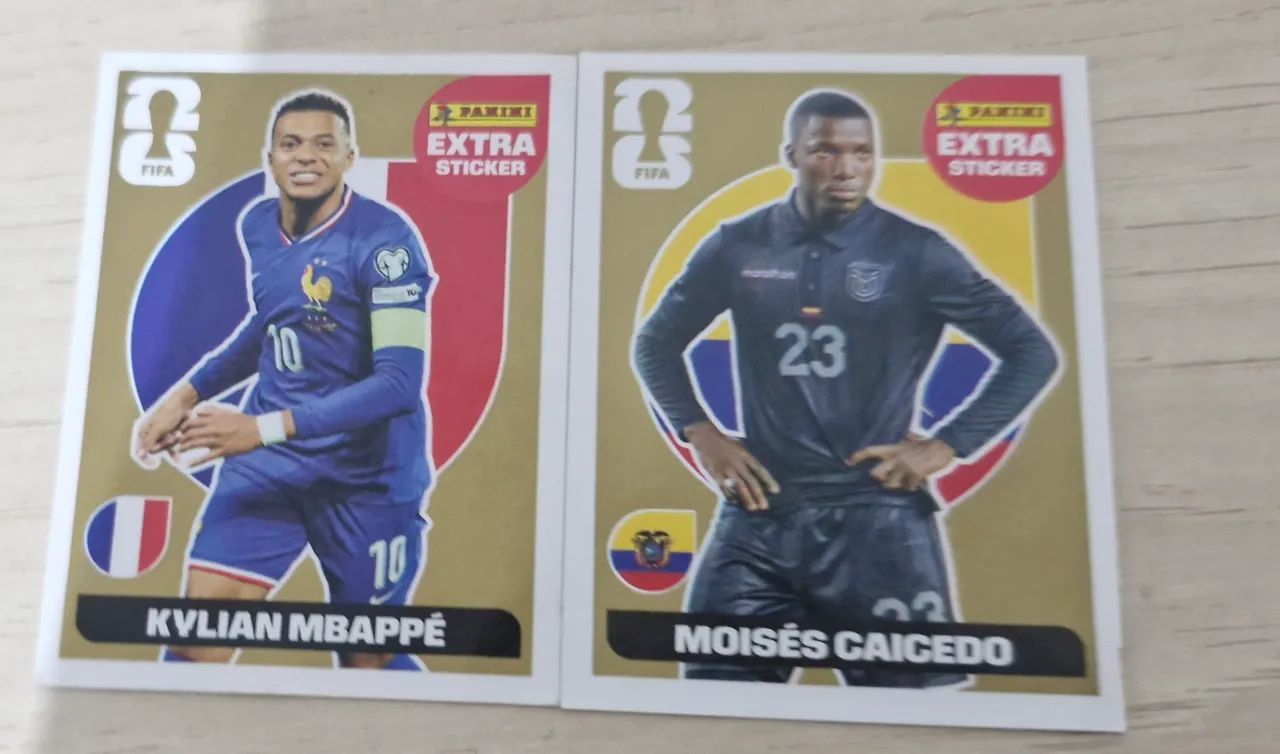 Figurinhas Gold- Mbappé e Caicedo - Foto 2