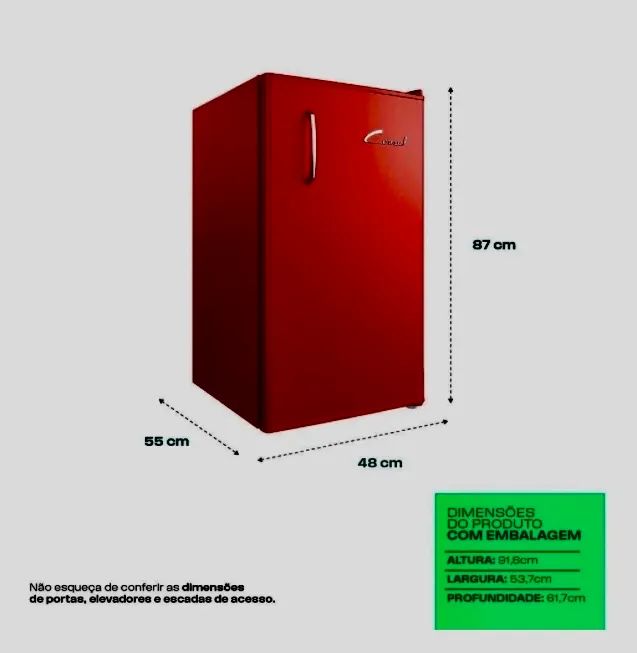 Frigobar Consul Retrô Vermelho 117L (Modelo CRA12MV) - Foto 5