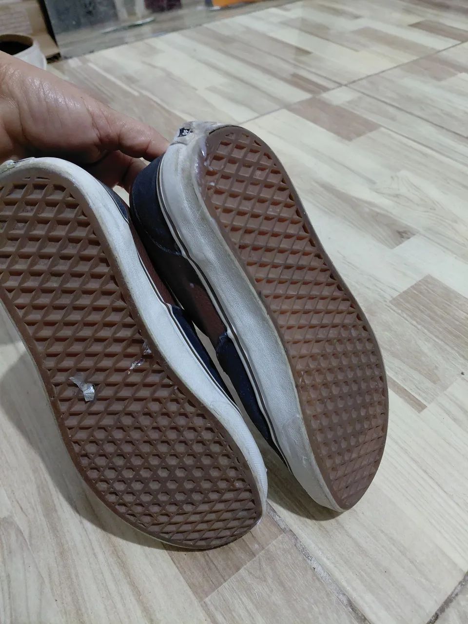 tênis vans azul + marrom - tam. 40 - Foto 5
