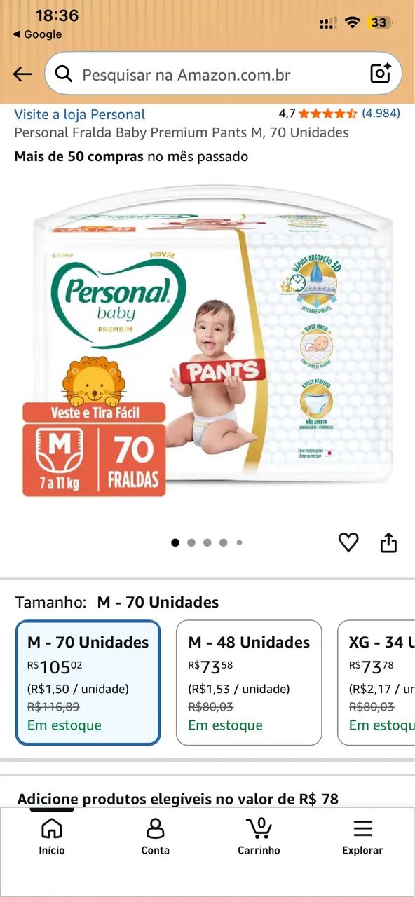 fraldas shortinho personal premium  - Foto 3