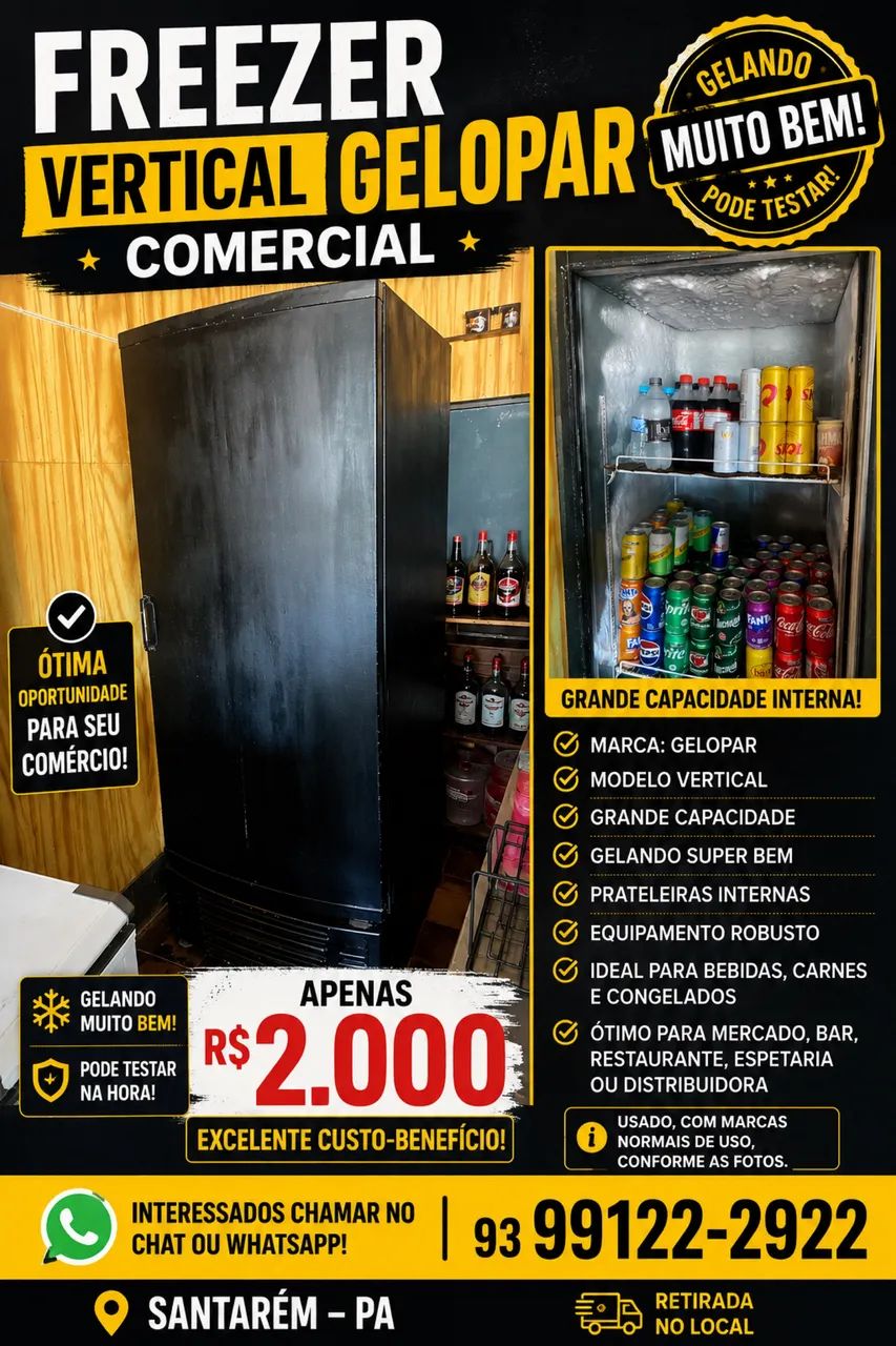 frizer vertical gelopar 