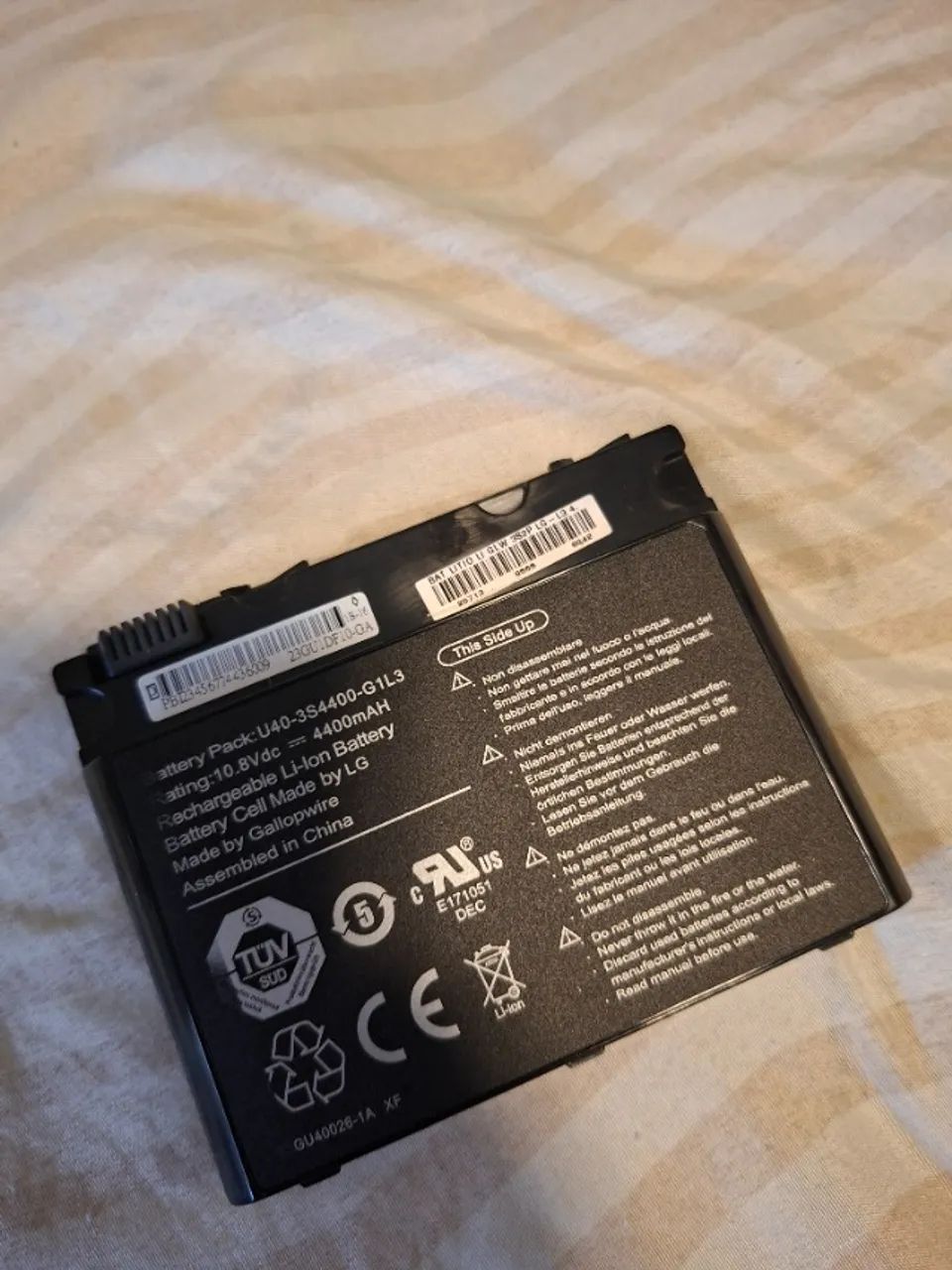 Bateria Notebook U40-3S4400-G1L3 (no estado)