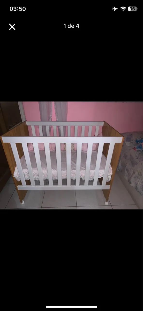 Vendo berço unissex multifuncional 5 em 1 + dossel + mosquiteiro ? - Foto 2