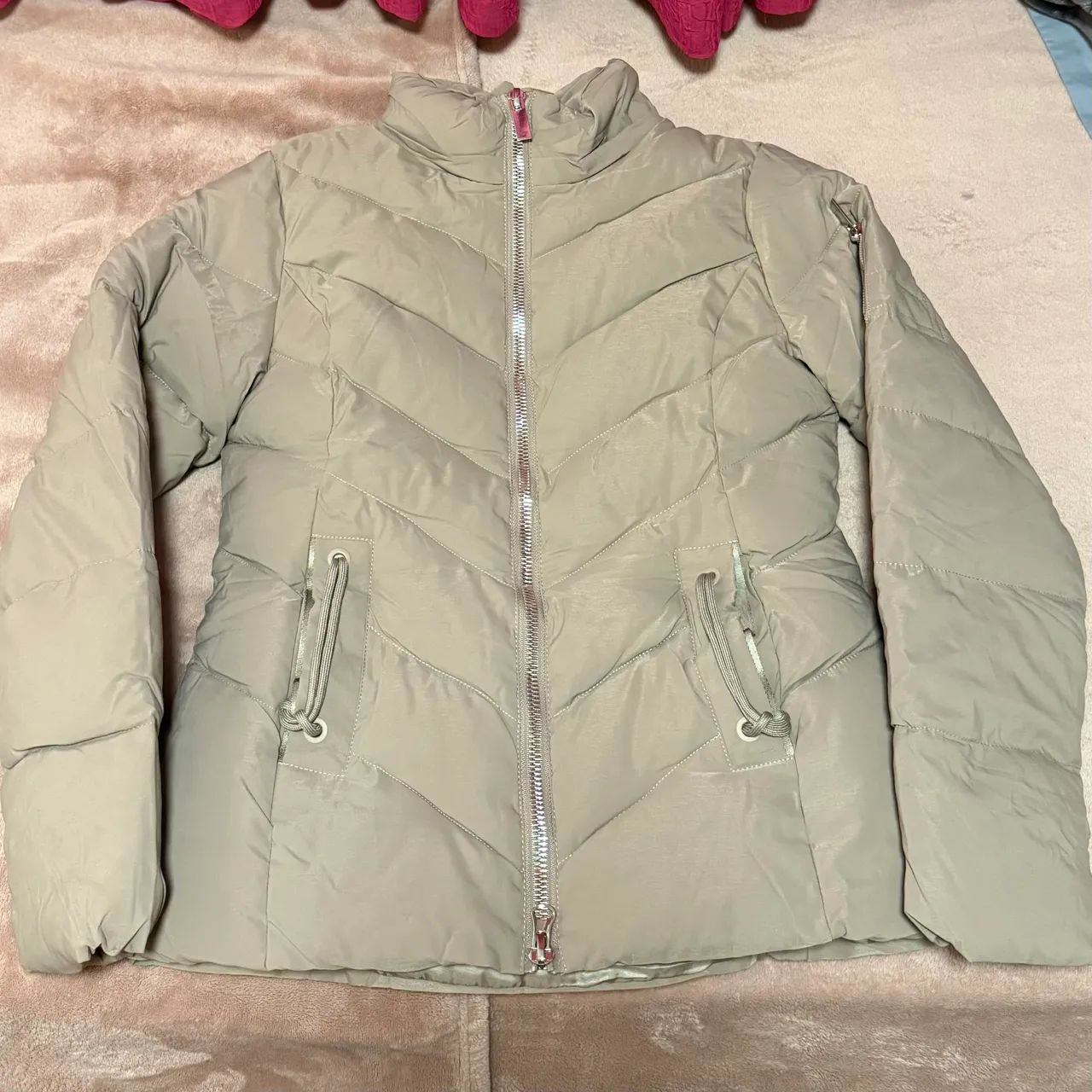 Jaqueta Puffer Caqui P - Foto 3